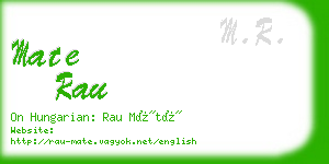 mate rau business card